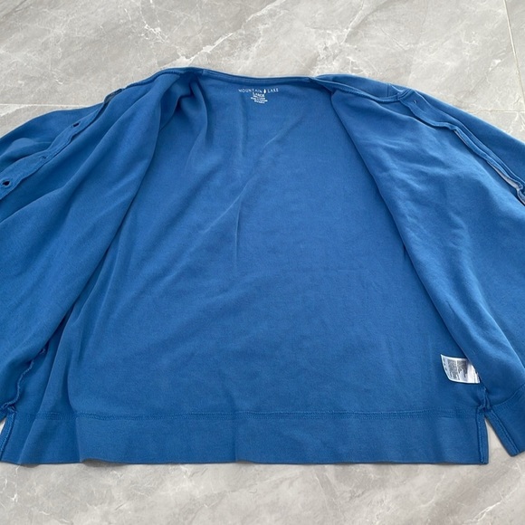 Women's Mountain Lake Button Up Long Sleeve Cotton Cardigan Sweater Large - Picture 11 of 16